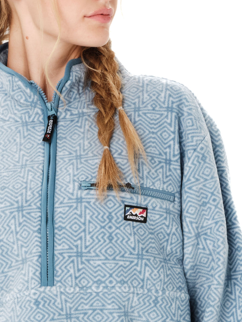 Load image into Gallery viewer, Emerson Women's Half Zip Sherpa Fleece Siel Fog 262.EW28.141-Pr629-Siel-Fog
