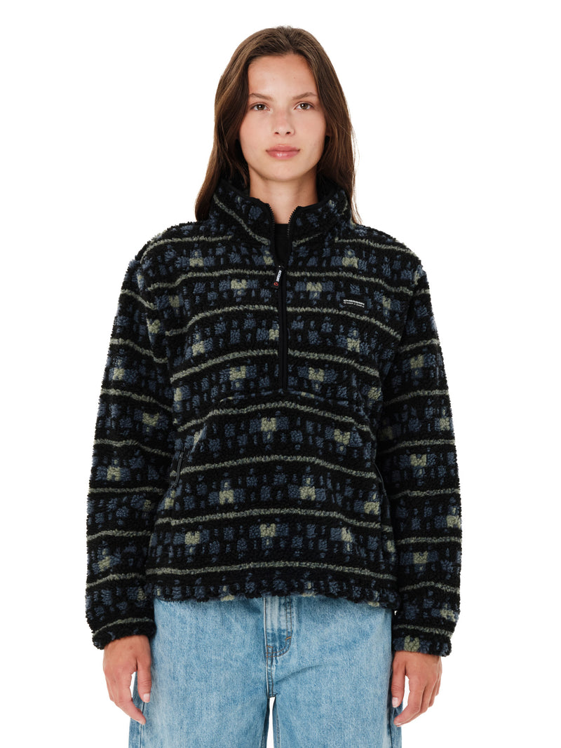Load image into Gallery viewer, Emerson Women's Half Zip Sherpa Fleece Black 262.EW280.410 PR628 BLACK
