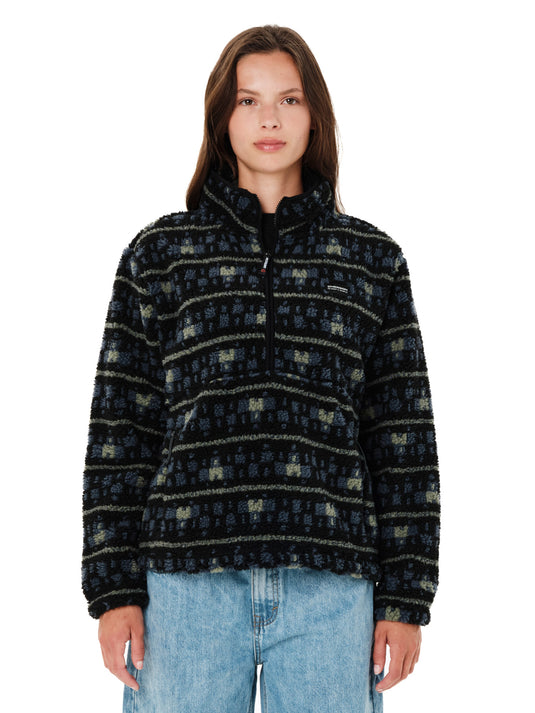 Emerson Women's Half Zip Sherpa Fleece Black 262.EW280.410 PR628 BLACK