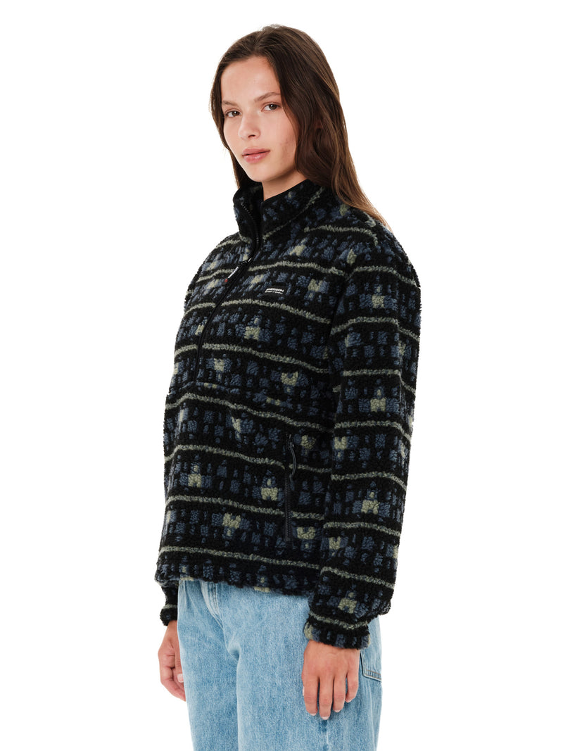 Load image into Gallery viewer, Emerson Women's Half Zip Sherpa Fleece Black 262.EW280.410 PR628 BLACK
