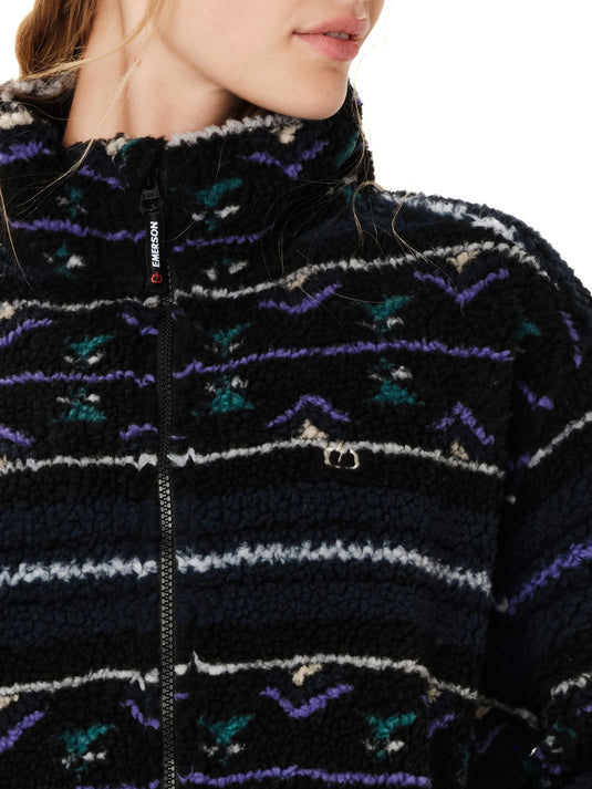 Emerson Women's Full Zip Sherpa Fleece Midnight 262.EM290.406 PR604 MIDNIGHT