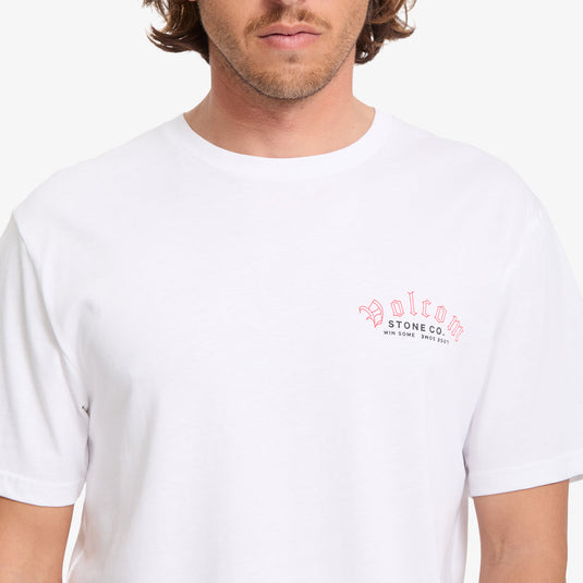 Volcom Men's Winsome Bsc T-Shirt White A3532608-WHT