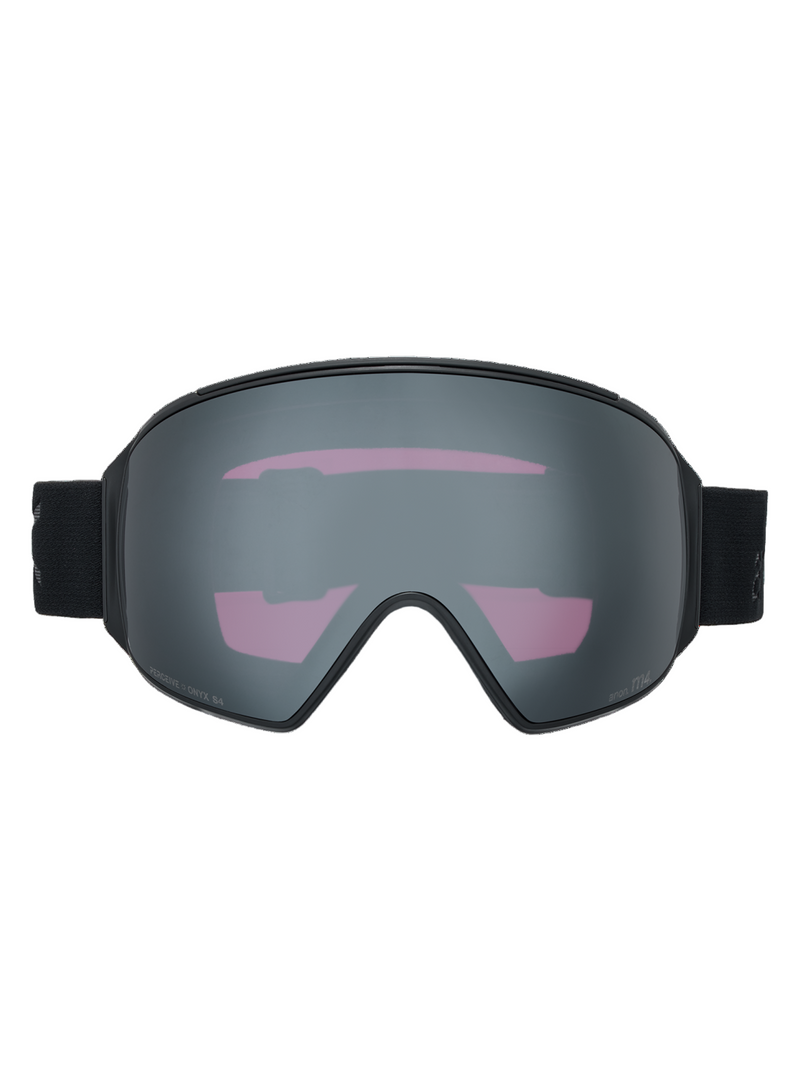 Load image into Gallery viewer, Black goggles with pink accents on a white background

