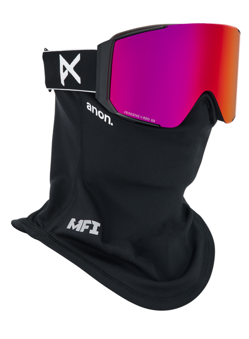 Anon Unisex Sync Goggles Black + Bonus Perceive Sunny Red Lens + MFI ® Face Mask 2150616Z58