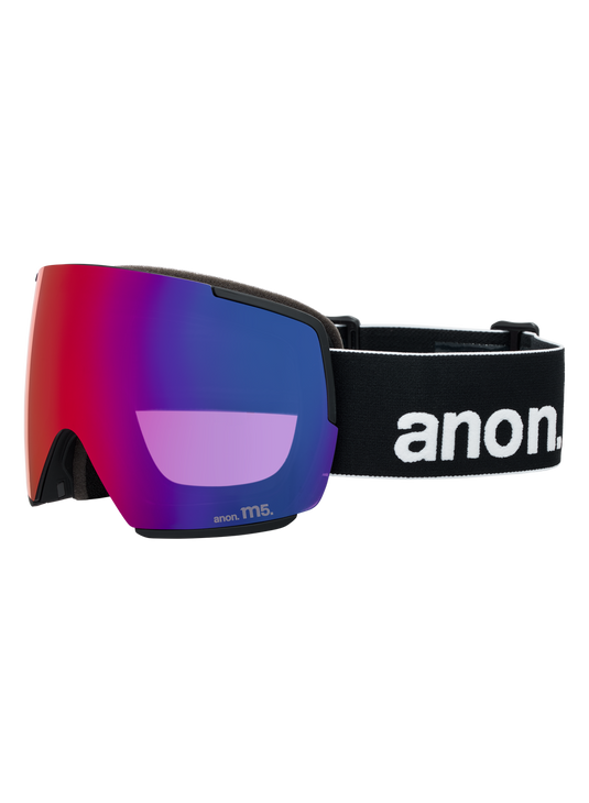 Anon Unisex M5 Goggles Black + Bonus Perceive Sunny Red Lens + MFI® Face Mask 2394312Z58