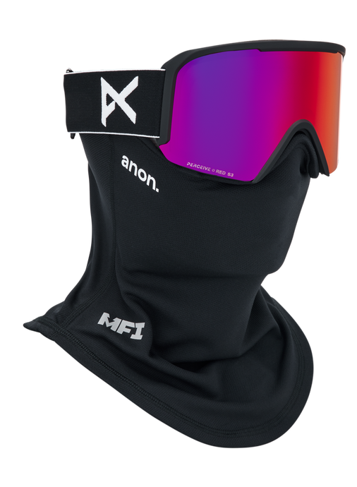 Anon Unisex Nesa Goggles Black + Bonus Perceive Sunny Red Lens + MFI® Face Mask 2395012Z58