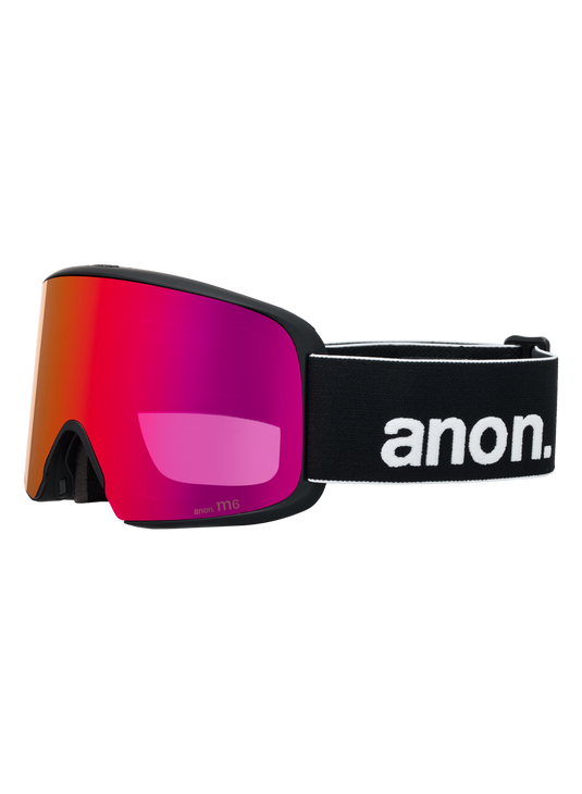 Anon Unisex M6 Goggles Black + Bonus Perceive Sunny Red Lens + MFI® Face Mask 3054610Z58