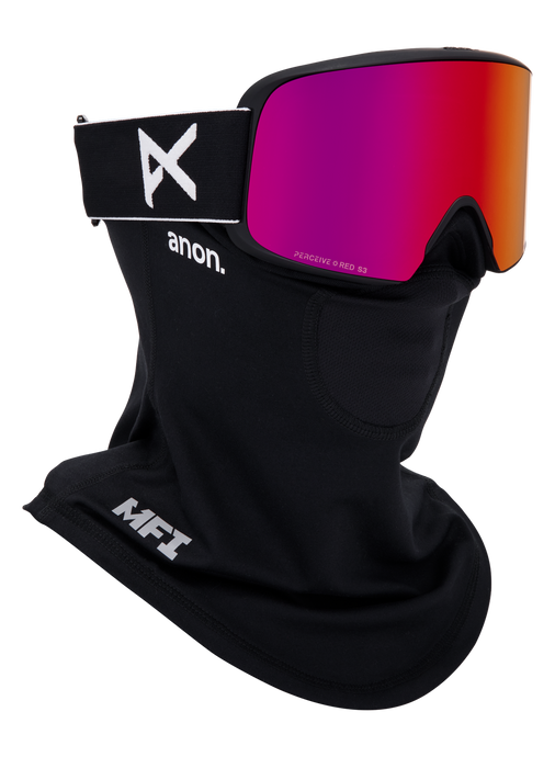 Anon Unisex M6 Goggles Black + Bonus Perceive Sunny Red Lens + MFI® Face Mask 3054610Z58