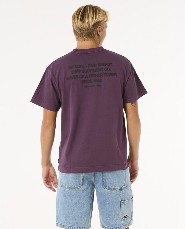 Load image into Gallery viewer, Rip Curl Men&#39;s Raw Energy Dolphin T-Shirt Deep Plum 0O4MTE-2215
