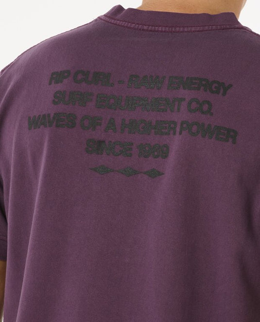 Rip Curl Men's Raw Energy Dolphin T-Shirt Deep Plum 0O4MTE-2215