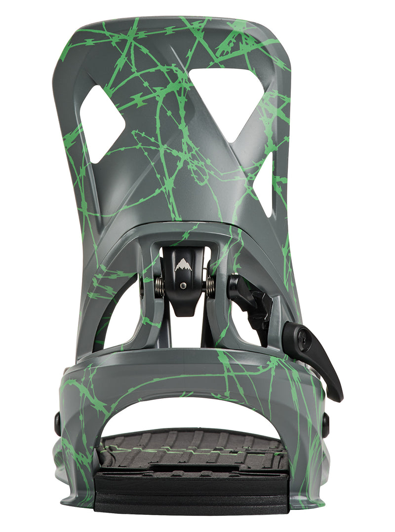 Load image into Gallery viewer, Burton Men's Step On Re:Flex Snowboard Bindings Gray/Green Voltage 1728316E7W
