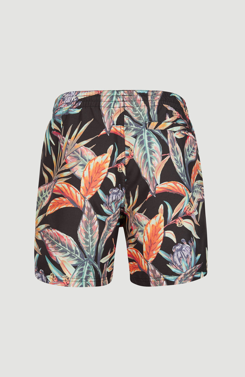 Load image into Gallery viewer, O&#39;Neill Cali Print 15&#39;&#39; Swim Shorts Black Tropical Flower 2800071-39033
