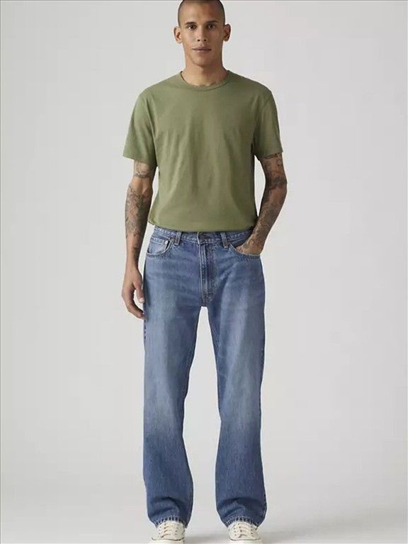 Load image into Gallery viewer, Levi's Men's 555 Relaxed Straight Jeans Dark Wash A72230011
