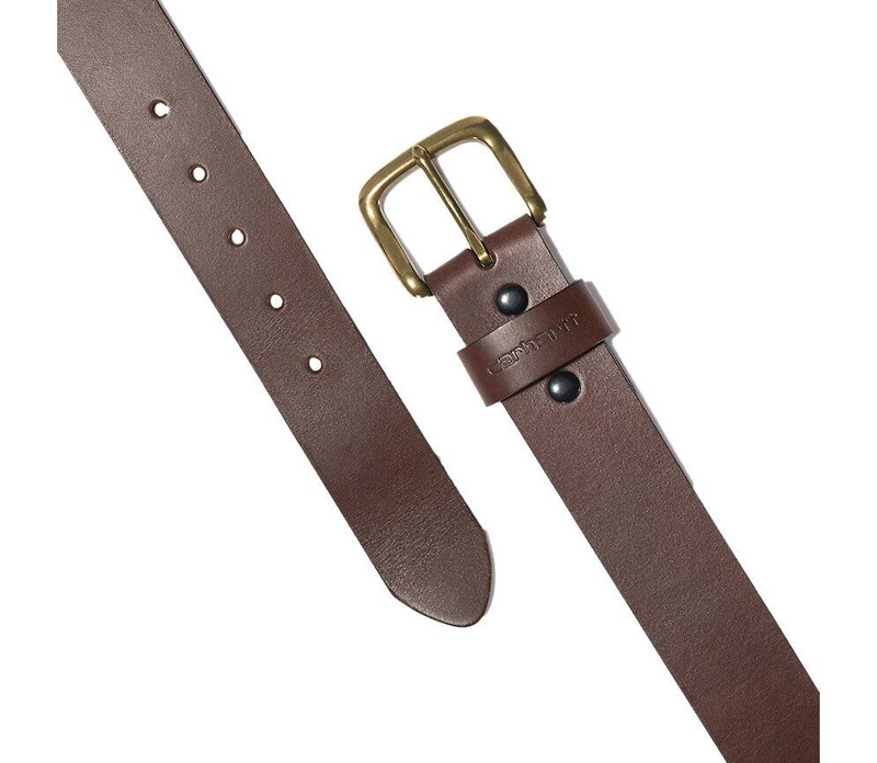Load image into Gallery viewer, Carhartt Men's Bridle Leather Classic Buckle Belt Brown 800608-201
