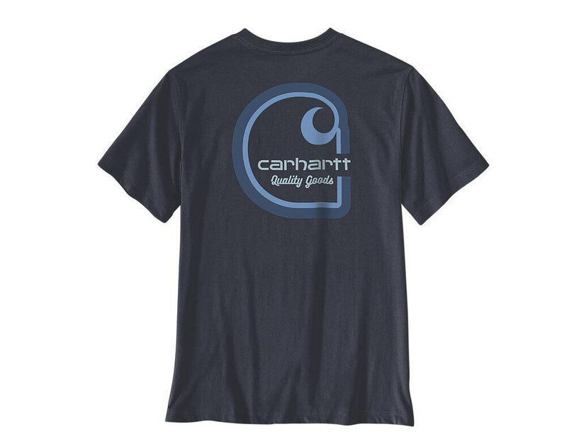 Load image into Gallery viewer, Carhartt Men's Irvine Relaxed Multi Color C T-shirt Navy 107781-I26
