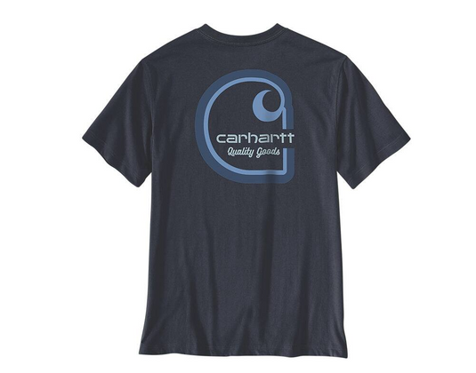 Carhartt Men's Irvine Relaxed Multi Color C T-shirt Navy 107781-I26
