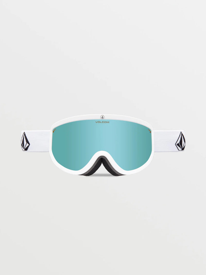 Load image into Gallery viewer, Volcom Footprints Matte White Stone Goggles Ice Chrome VG0623703-ICCH
