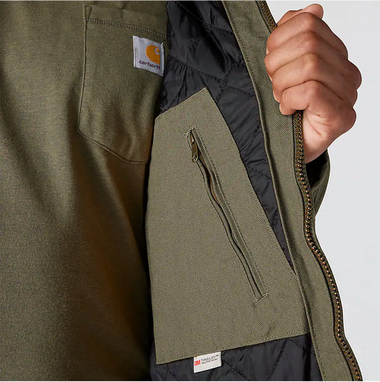 Carhartt Men's Washed Duck Active Jacket Moss 104050-MOS