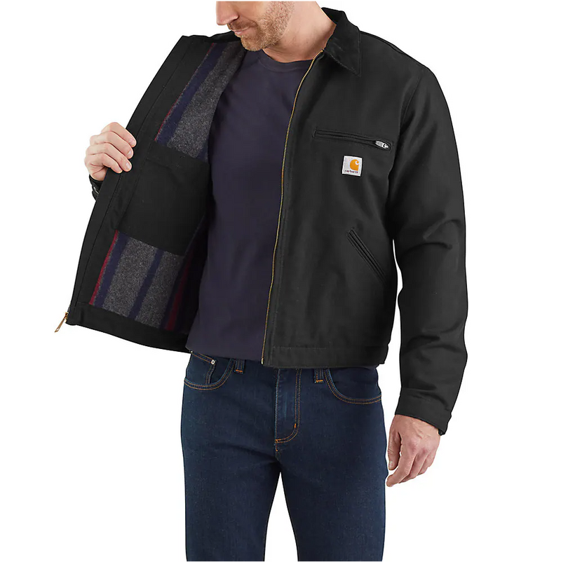 Load image into Gallery viewer, Carhartt Men's Iconic J01 Duck Detroit Jacket Black 103828-BLK
