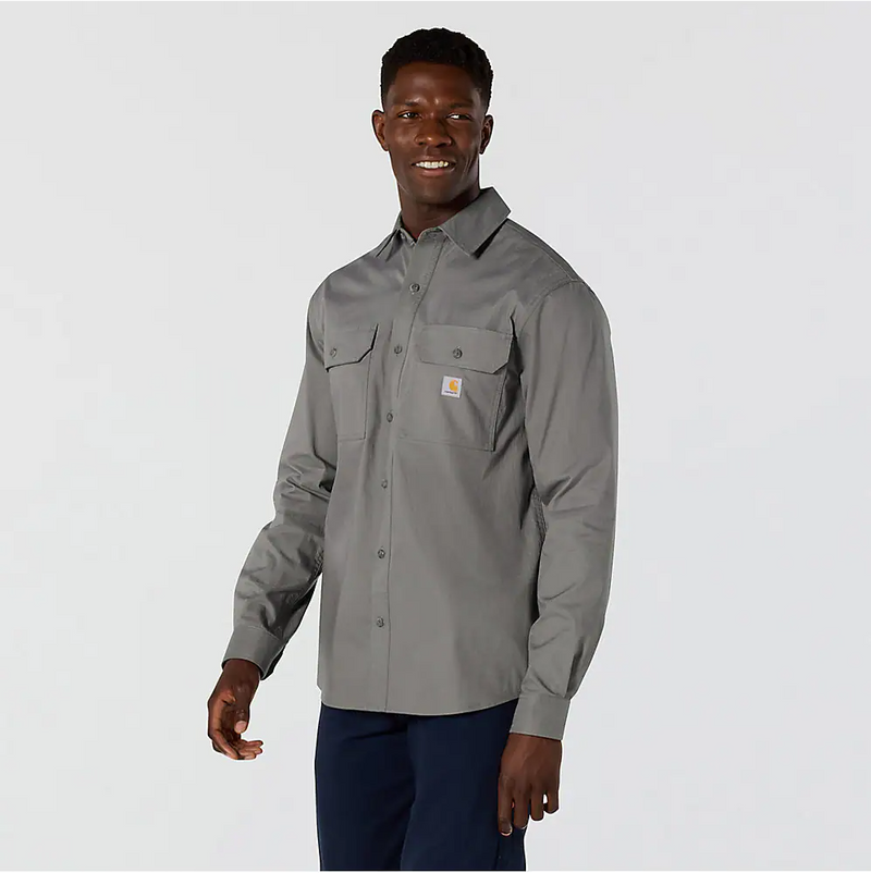 Load image into Gallery viewer, Carhartt Men's Glenwood Relaxed Long Sleeve Shirt Steel 107685-STL
