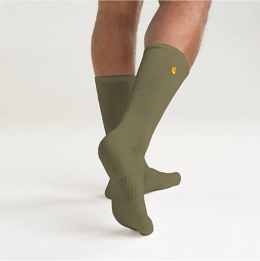 Carhartt Men's Force Midweight Crew Sock 2-Pack Green Olive SC2252M-GRO