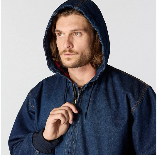 Carhartt Men's Loose Fit Denim Active Jacket 2 Warmer Rating 106976-HR4