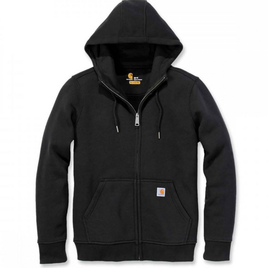 Carhartt Womens' Relaxed Fit Midweight Full-Zip Sweatshirt Black 102788-001