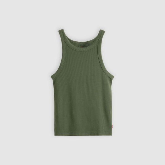 Levi's Women's Essential Racer Tank Top Green A33810034