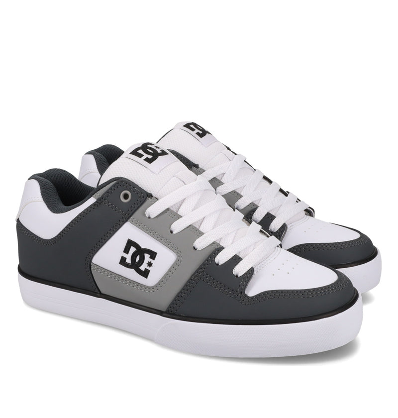 Load image into Gallery viewer, DC Men&#39;s Pure Leather Shoes Grey/LT Grey/White 300660-027
