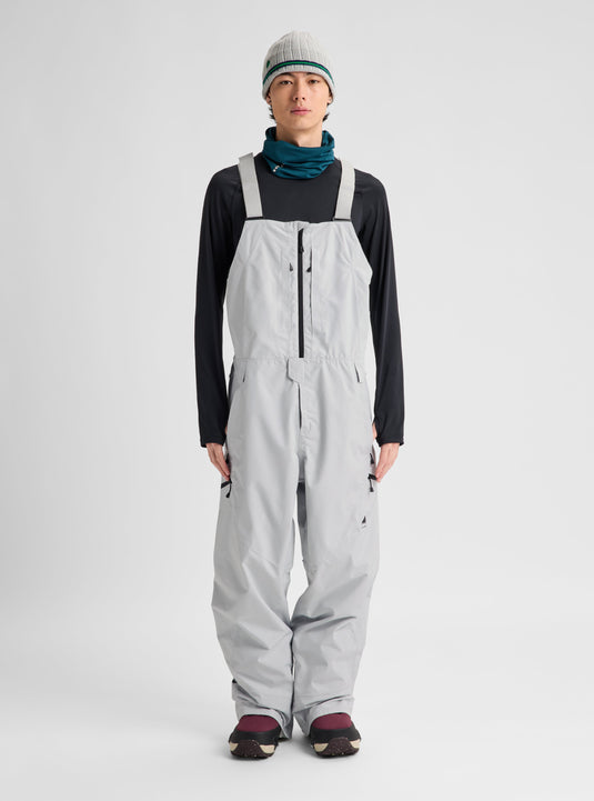 Burton Men's Reserve GORE-TEX 2L Bib Snow Pants Gray Cloud 302451027O