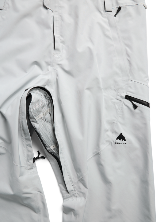 Burton Men's Reserve GORE-TEX 2L Bib Snow Pants Gray Cloud 302451027O