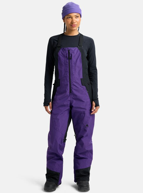 Load image into Gallery viewer, Burton Women&#39;s Reserve GORE-TEX 2L Bib Pants Prism Violet/True Black 3024610E4E
