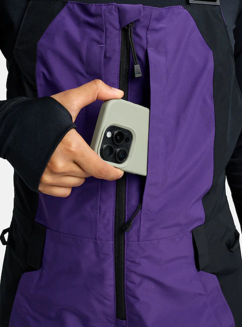 Load image into Gallery viewer, Burton Women&#39;s Reserve GORE-TEX 2L Bib Pants Prism Violet/True Black 3024610E4E

