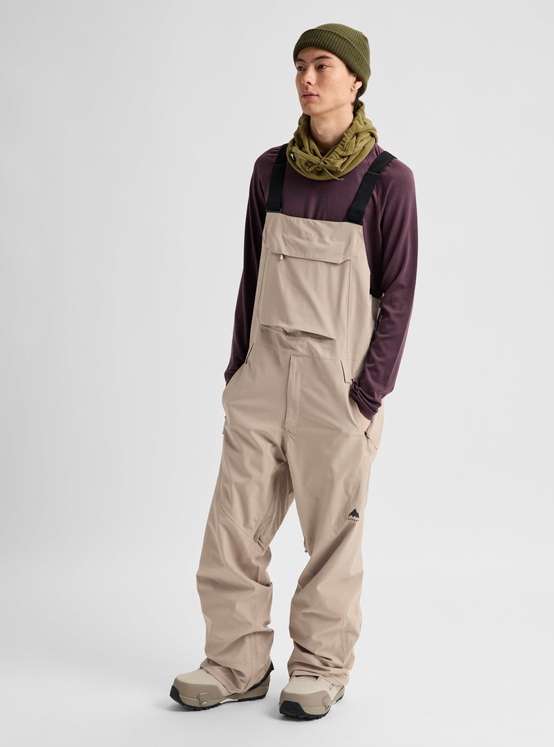 Load image into Gallery viewer, Burton Men's Reserve 2L Bib Snow Pants Summit Taupe 3026510AH2
