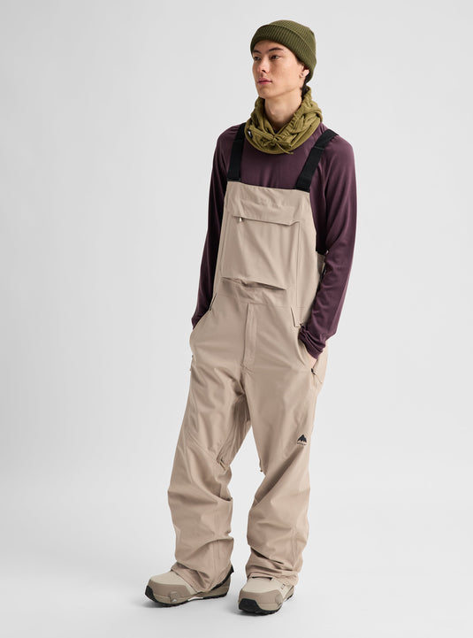 Burton Men's Reserve 2L Bib Snow Pants Summit Taupe 3026510AH2