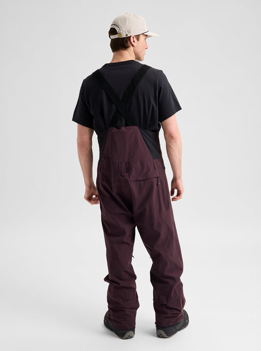 Burton Men's Reserve 2L Bib Snow Pants Bear Hug Brown 3026510E5C