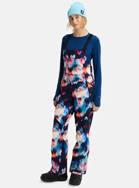 Load image into Gallery viewer, Burton Women&#39;s Reserve 2L Stretch Bib Pants Floral Blur 3026610EZH
