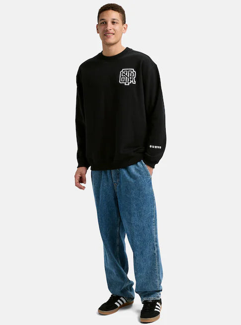 Load image into Gallery viewer, Burton Unisex Collegiate Crewneck Sweatshirt True Black 3031610A04
