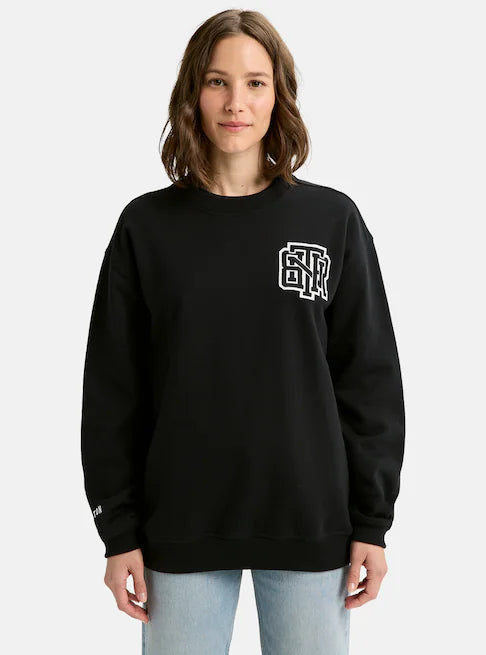 Load image into Gallery viewer, Burton Unisex Collegiate Crewneck Sweatshirt True Black 3031610A04
