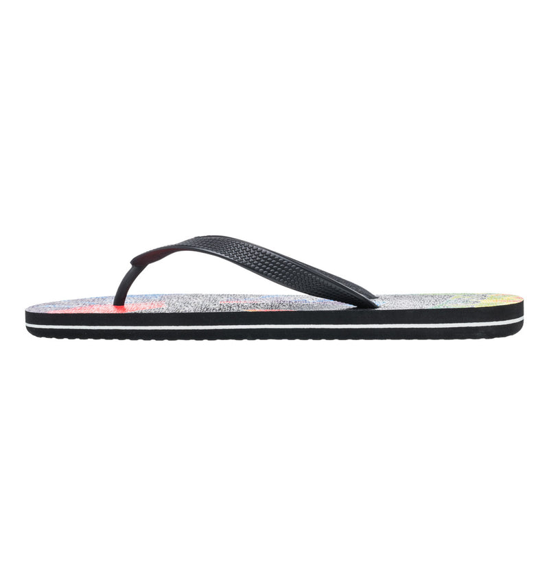Load image into Gallery viewer, DC Men&#39;s Spray Graffik Flip-Flops Black Multi 303276-BK6
