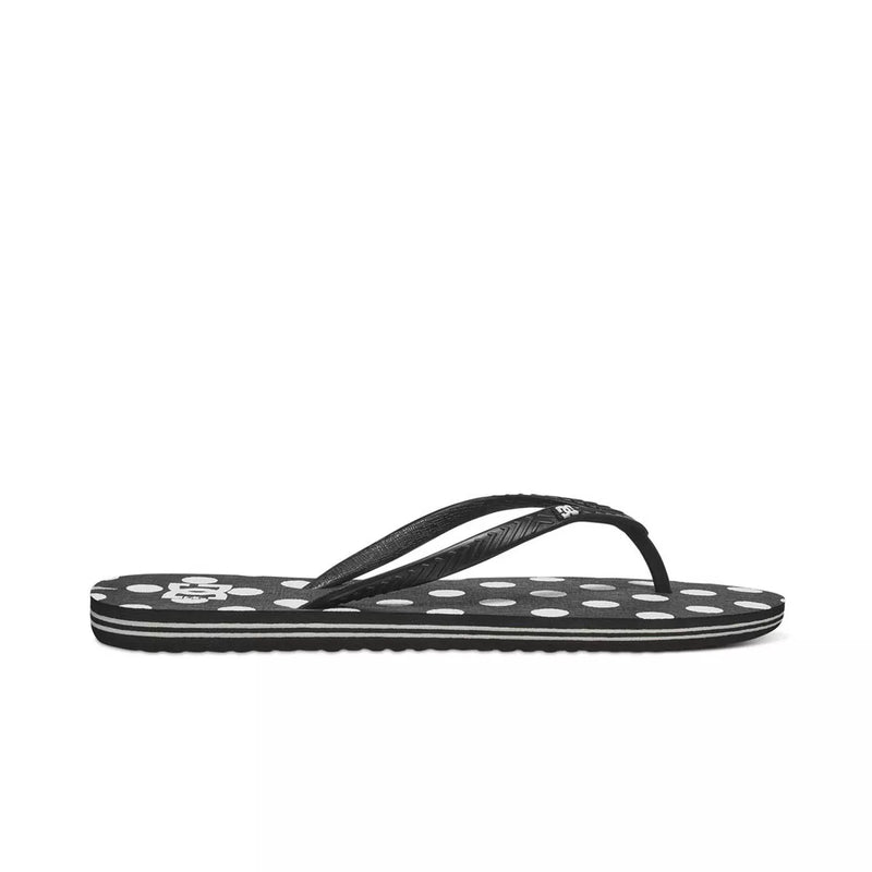 Load image into Gallery viewer, DC Women&#39;s Spray Graffik Flip Flops Black/White Print 303363-BWP
