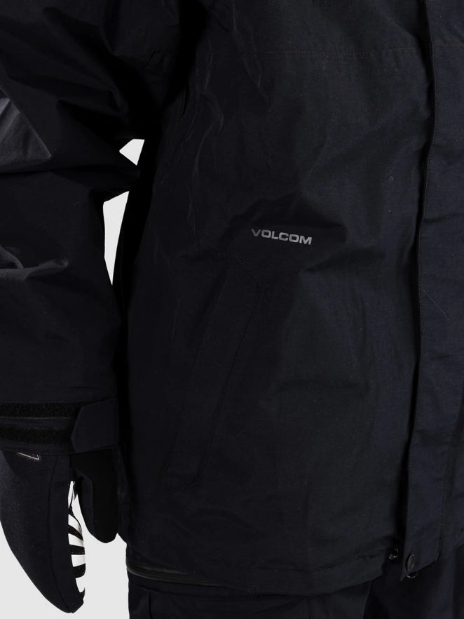 Load image into Gallery viewer, Volcom Men&#39;s L Insulated Gore-Tex Snow Jacket Black G0452602-BLK

