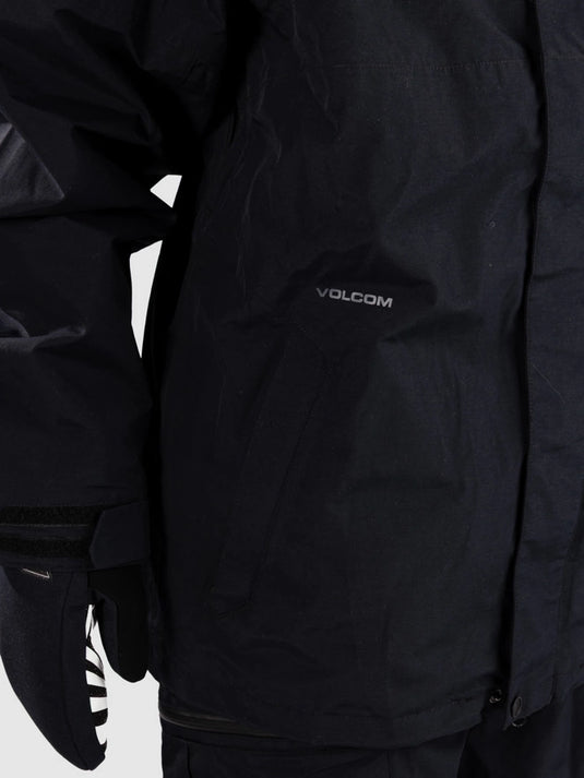 Volcom Men's L Insulated Gore-Tex Snow Jacket Black G0452602-BLK