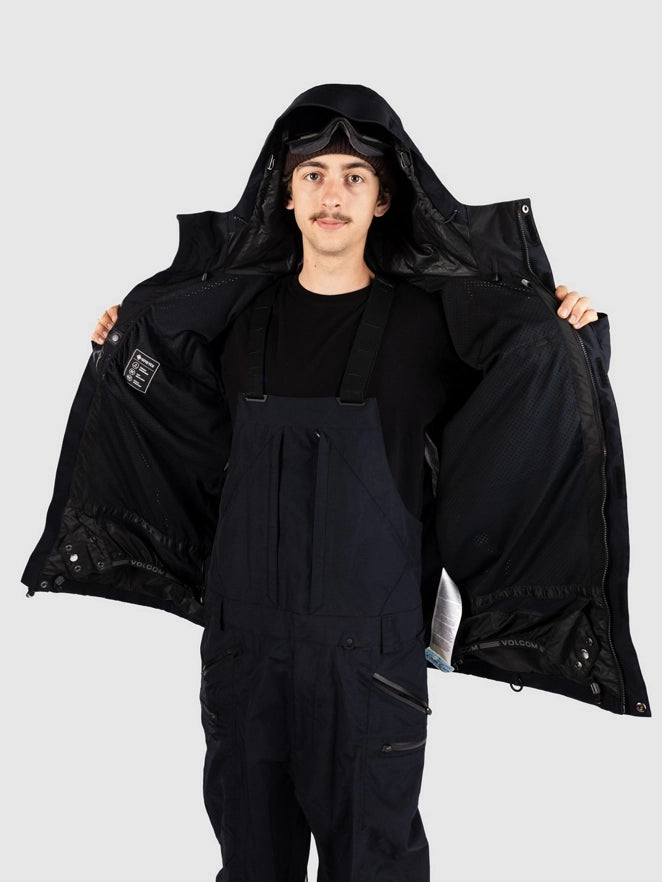 Load image into Gallery viewer, Volcom Men&#39;s L Insulated Gore-Tex Snow Jacket Black G0452602-BLK
