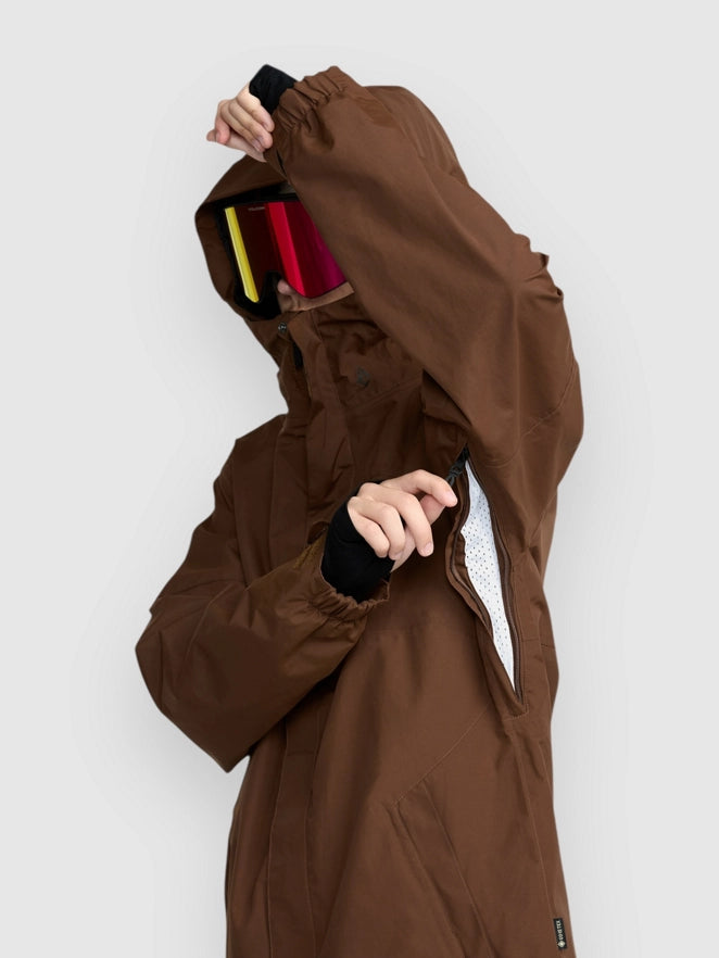 Load image into Gallery viewer, Volcom Men&#39;s L Insulated Gore-Tex Snow Jacket Brown G0452602-BRN
