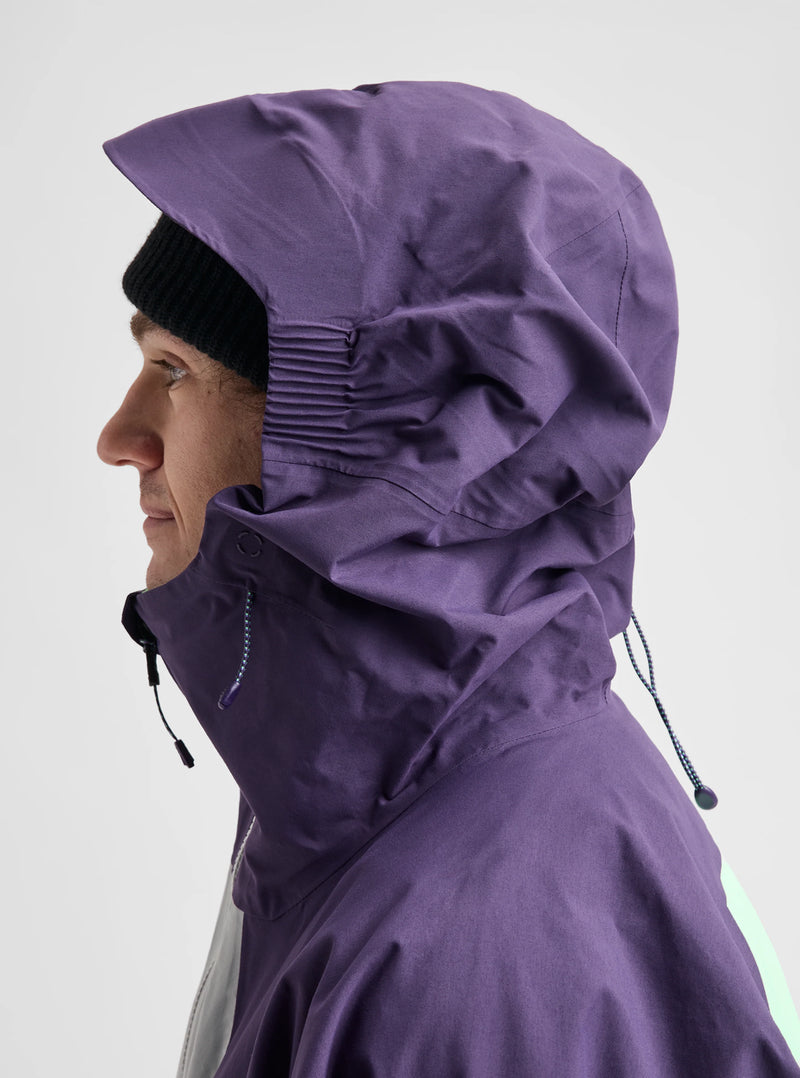 Load image into Gallery viewer, Burton Men's [ak] Swash Synthetic Insulated GORE-TEX 2L Snow Jacket Nightshade Purple/Apparition Gray/Green Voltage 3075710E4RRG0
