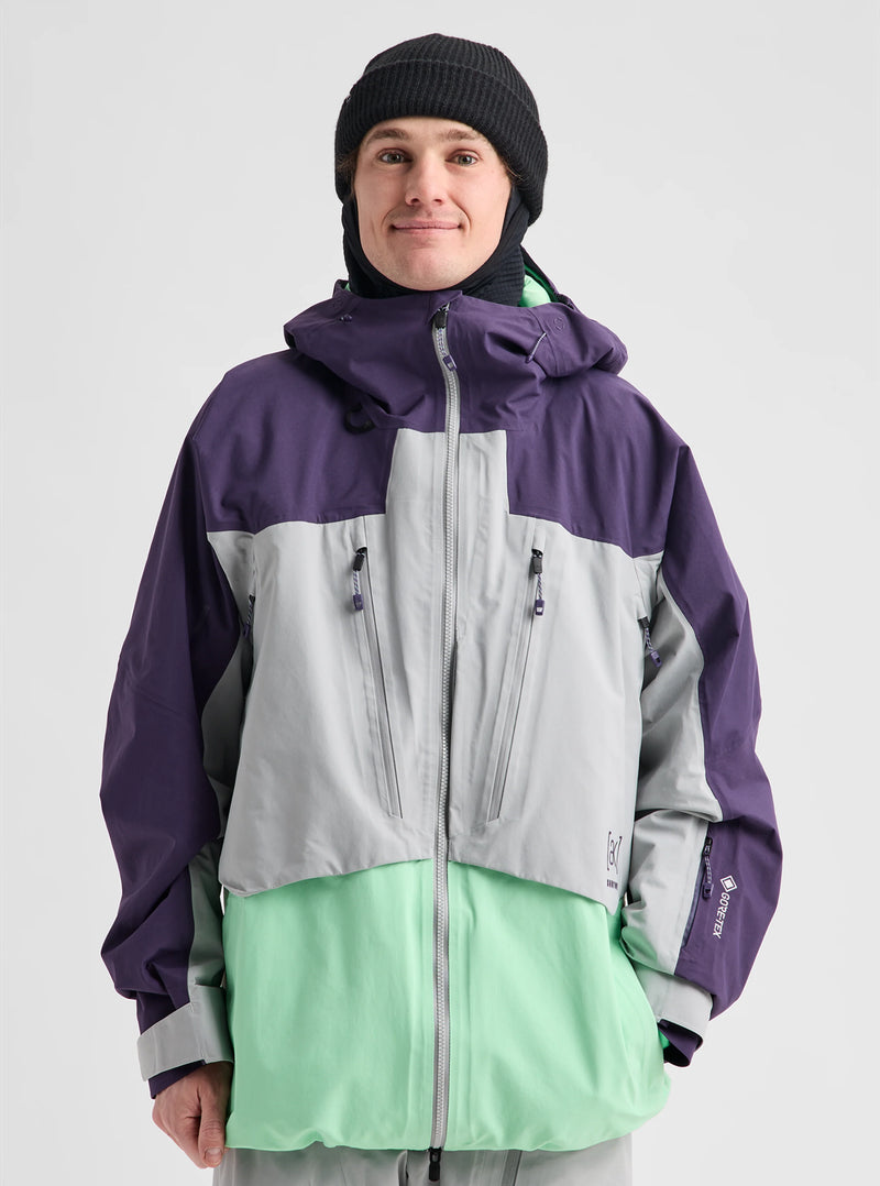 Load image into Gallery viewer, Burton Men's [ak] Swash Synthetic Insulated GORE-TEX 2L Snow Jacket Nightshade Purple/Apparition Gray/Green Voltage 3075710E4RRG0
