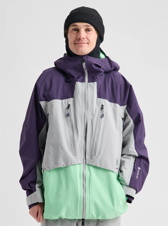 Burton Men's [ak] Swash Synthetic Insulated GORE-TEX 2L Snow Jacket Nightshade Purple/Apparition Gray/Green Voltage 3075710E4RRG0