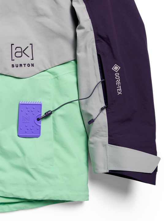 Burton Men's [ak] Swash Synthetic Insulated GORE-TEX 2L Snow Jacket Nightshade Purple/Apparition Gray/Green Voltage 3075710E4RRG0