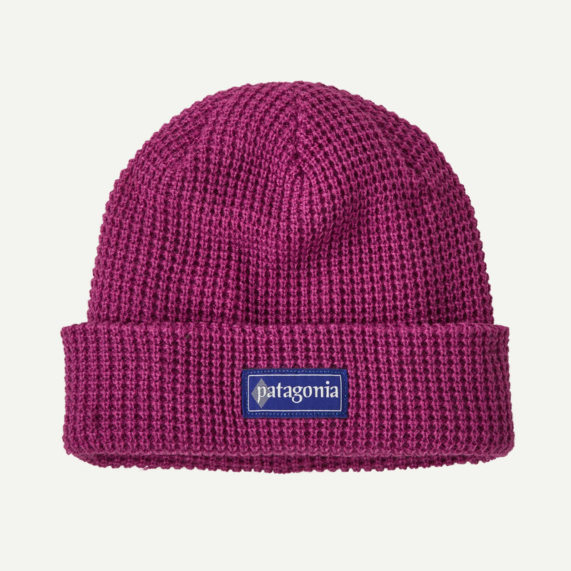 Load image into Gallery viewer, Patagonia Unisex Snowdrifter Beanie Hut Tripper Label/Amaranth Pink 33385-HLBA
